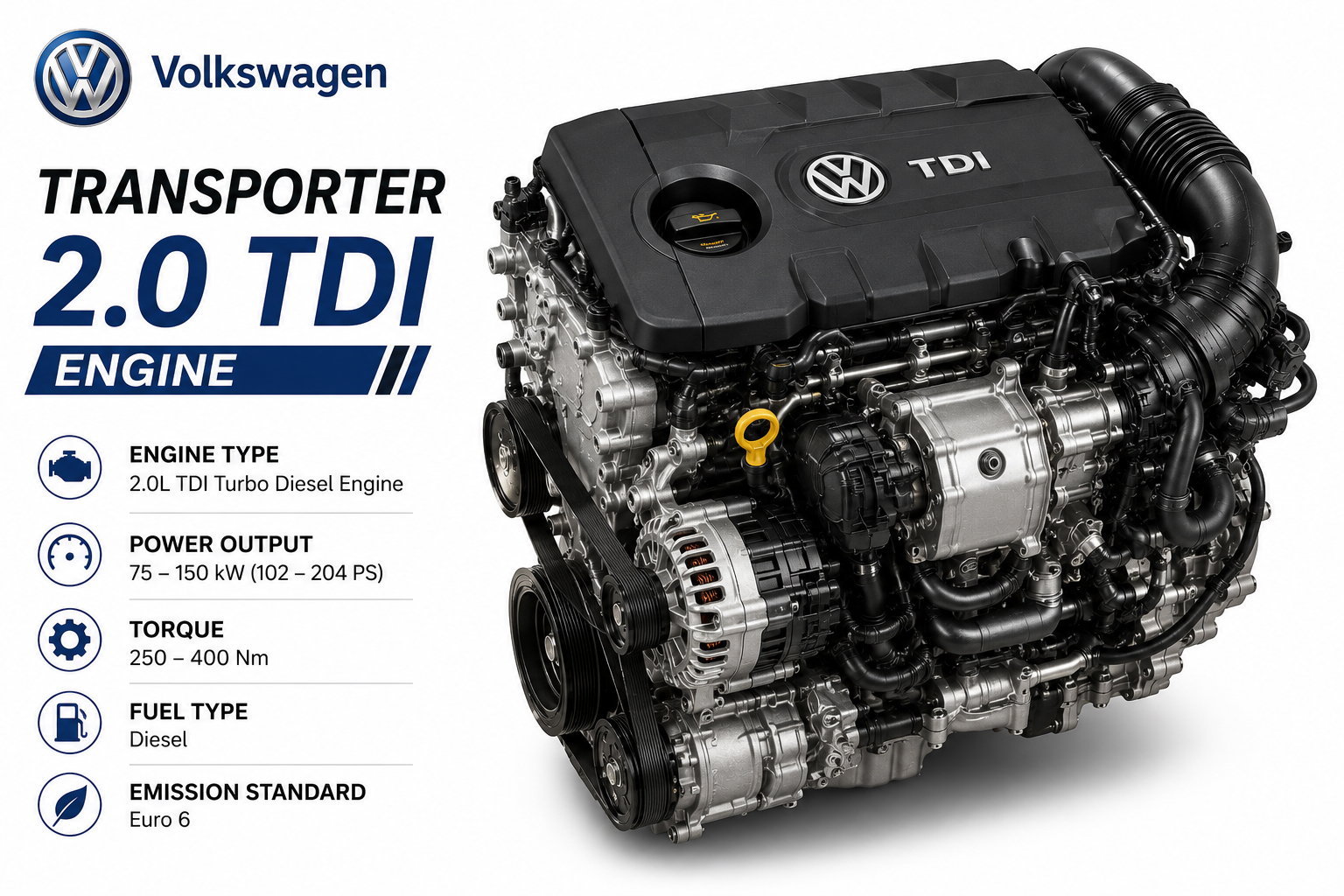 Volkswagen Transporter 2.0 TDI Engine